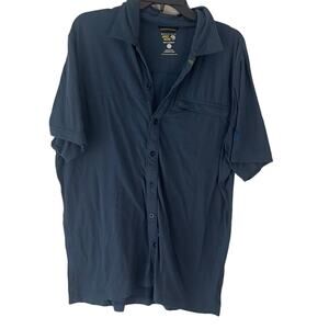 Mountain Hardwear Men's Size Medium Blue Outdoor Short Sleeve Shirt